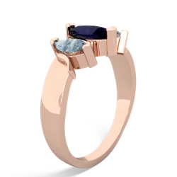 Sapphire Three Peeks 14K Rose Gold ring R2433