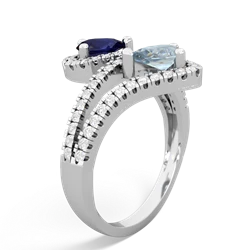 Sapphire Diamond Dazzler 14K White Gold ring R3000