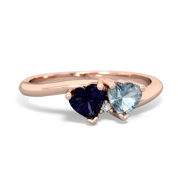 Sapphire Sweethearts 14K Rose Gold ring R5260