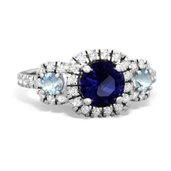 Sapphire Regal Halo 14K White Gold ring R5350