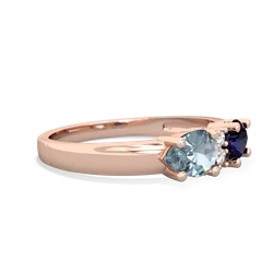 Sapphire Pear Bowtie 14K Rose Gold ring R0865