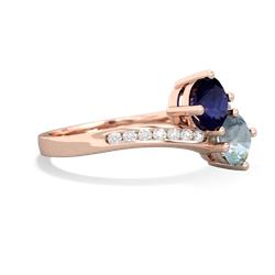 Sapphire Channel Set Two Stone 14K Rose Gold ring R5303