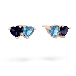 Sapphire Sweethearts 14K Rose Gold earrings E5260