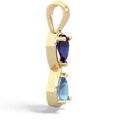 Sapphire Infinity 14K Yellow Gold pendant P5050