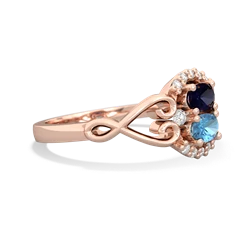 Sapphire Love Nest 14K Rose Gold ring R5860