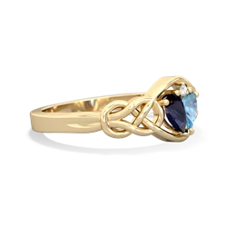 Sapphire Celtic Love Knot 14K Yellow Gold ring R5420