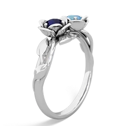 Sapphire Rose Garden 14K White Gold ring R5510