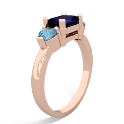 Sapphire Three Stone 14K Rose Gold ring R5235