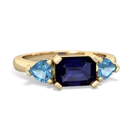 Sapphire Three Stone 14K Yellow Gold ring R5235