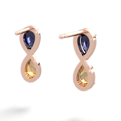 Sapphire Infinity 14K Rose Gold earrings E5050