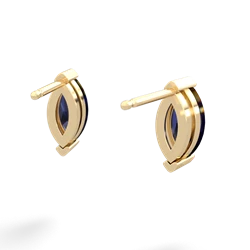 Sapphire 8X4mm Marquise Stud 14K Yellow Gold earrings E1701