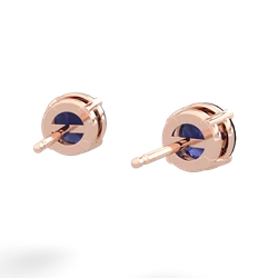 Sapphire 6Mm Round Stud 14K Rose Gold earrings E1786