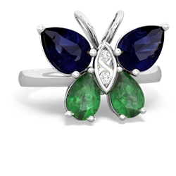 Sapphire Butterfly 14K White Gold ring R2215