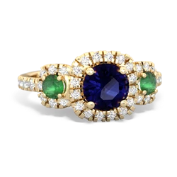 Sapphire Regal Halo 14K Yellow Gold ring R5350