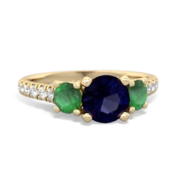 Sapphire Pave Trellis 14K Yellow Gold ring R5500