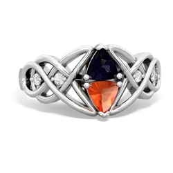 Sapphire Keepsake Celtic Knot 14K White Gold ring R5300