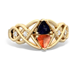 Sapphire Keepsake Celtic Knot 14K Yellow Gold ring R5300