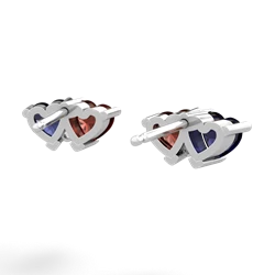 Sapphire Sweethearts 14K White Gold earrings E5260