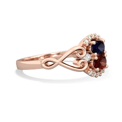 Sapphire Love Nest 14K Rose Gold ring R5860