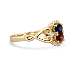 Sapphire Love Nest 14K Yellow Gold ring R5860