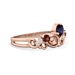 Sapphire Crown Keepsake 14K Rose Gold ring R5740