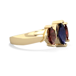 Sapphire Three Peeks 14K Yellow Gold ring R2433