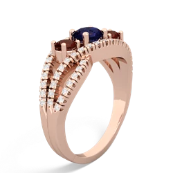 Sapphire Three Stone Aurora 14K Rose Gold ring R3080