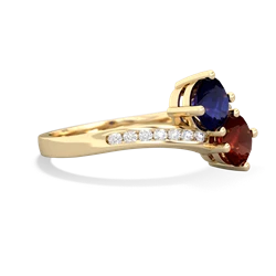 Sapphire Channel Set Two Stone 14K Yellow Gold ring R5303