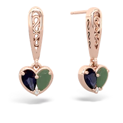 matching earrings - Filligree Heart