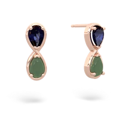 Sapphire Infinity 14K Rose Gold earrings E5050