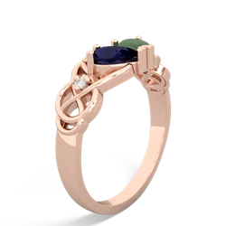 Sapphire 'One Heart' Celtic Knot Claddagh 14K Rose Gold ring R5322