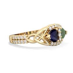 Sapphire Sparkling Celtic Knot 14K Yellow Gold ring R2645