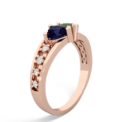 Sapphire Heart To Heart 14K Rose Gold ring R3342