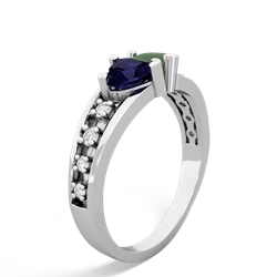 Sapphire Heart To Heart 14K White Gold ring R3342