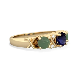 Sapphire Hugs And Kisses 14K Yellow Gold ring R5016