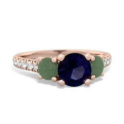 Sapphire Pave Trellis 14K Rose Gold ring R5500