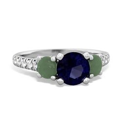 Sapphire Pave Trellis 14K White Gold ring R5500