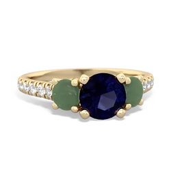 Sapphire Pave Trellis 14K Yellow Gold ring R5500