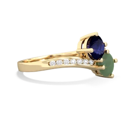 Sapphire Channel Set Two Stone 14K Yellow Gold ring R5303