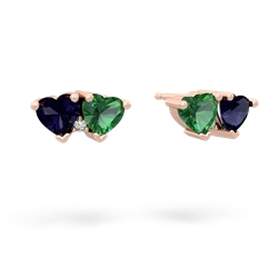 Sapphire Sweethearts 14K Rose Gold earrings E5260