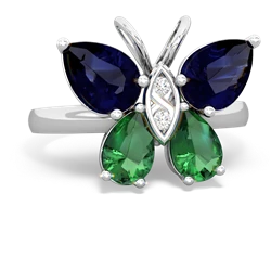 Sapphire Butterfly 14K White Gold ring R2215