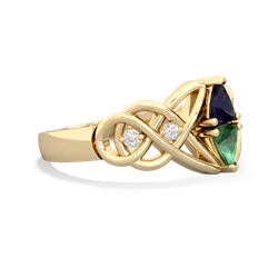 Sapphire Keepsake Celtic Knot 14K Yellow Gold ring R5300