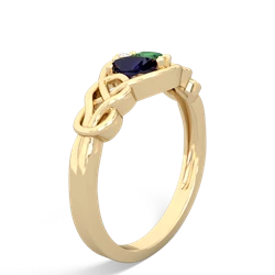 Sapphire Celtic Love Knot 14K Yellow Gold ring R5420