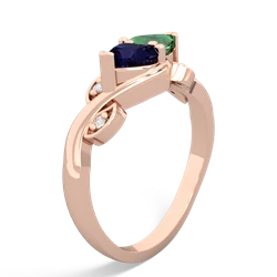 Sapphire Floral Elegance 14K Rose Gold ring R5790