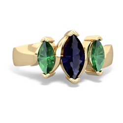 Sapphire Three Peeks 14K Yellow Gold ring R2433