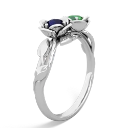 Sapphire Rose Garden 14K White Gold ring R5510