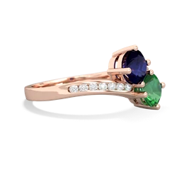 Sapphire Channel Set Two Stone 14K Rose Gold ring R5303