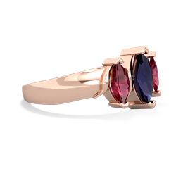 Sapphire Three Peeks 14K Rose Gold ring R2433