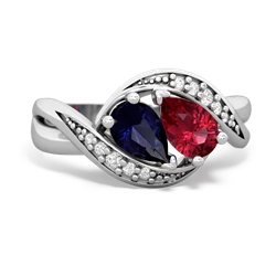 Sapphire Summer Winds 14K White Gold ring R5342