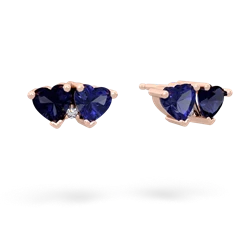 Sapphire Sweethearts 14K Rose Gold earrings E5260